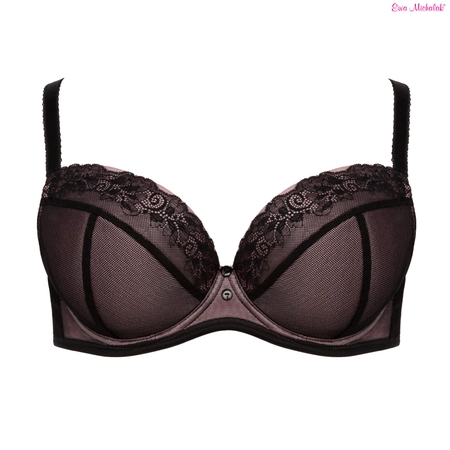 Bra padded black with pink PL Kasia