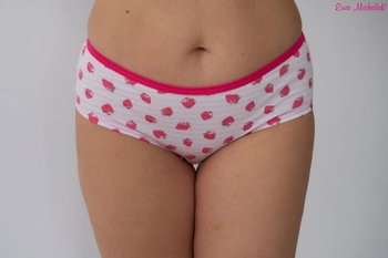 COTTON Hipster Panties Truskawki