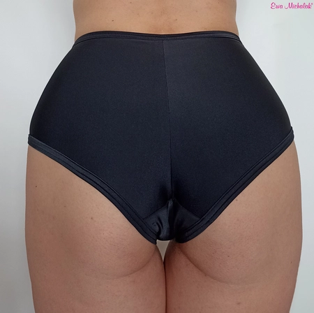 High Waist Bikini Briefs Czarna Mamba